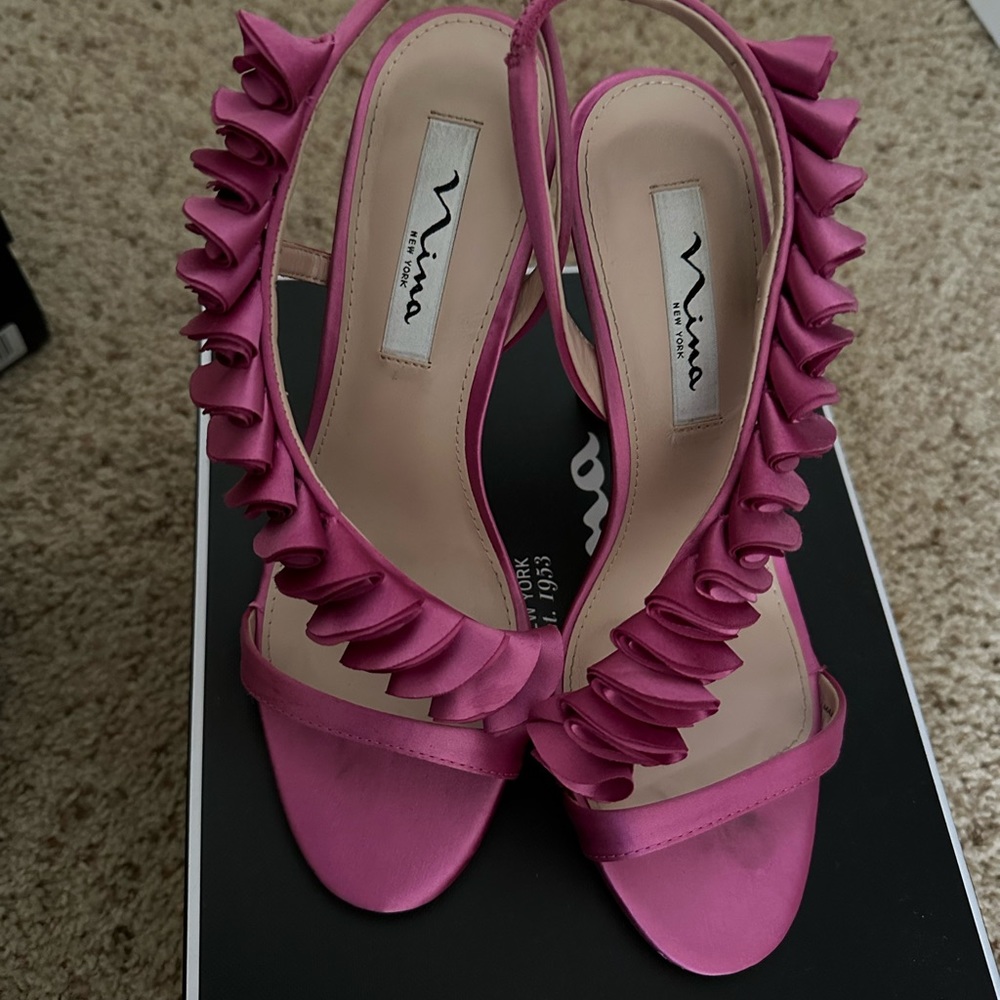 WOMENS ULTRA PINK STILETTO DRESS SANDAL